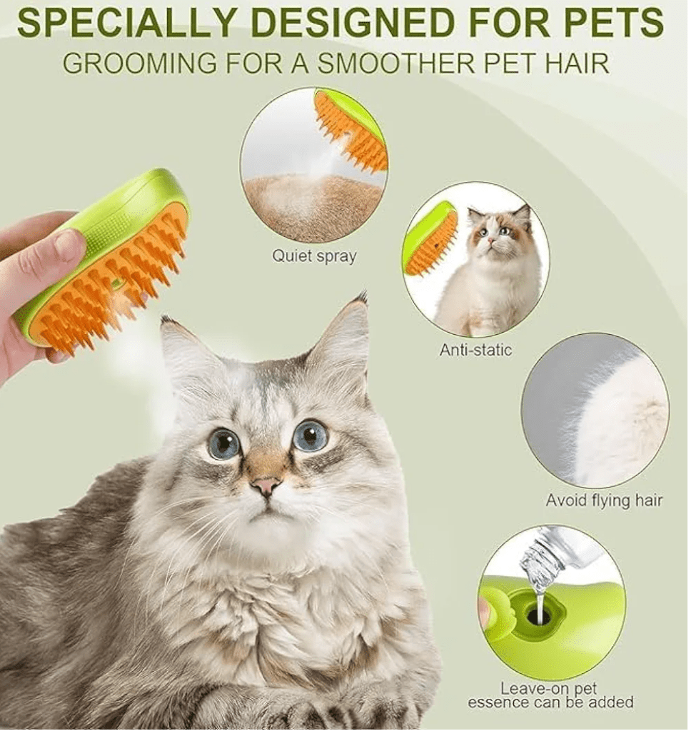2 in 1 Pet Steam Brush - Buyna