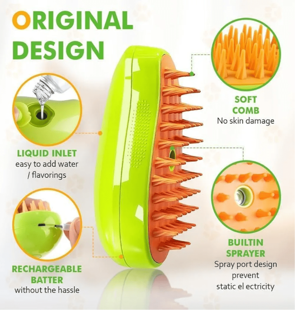 2 in 1 Pet Steam Brush - Buyna