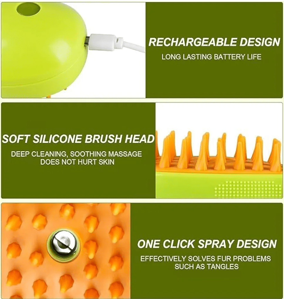 2 in 1 Pet Steam Brush - Buyna