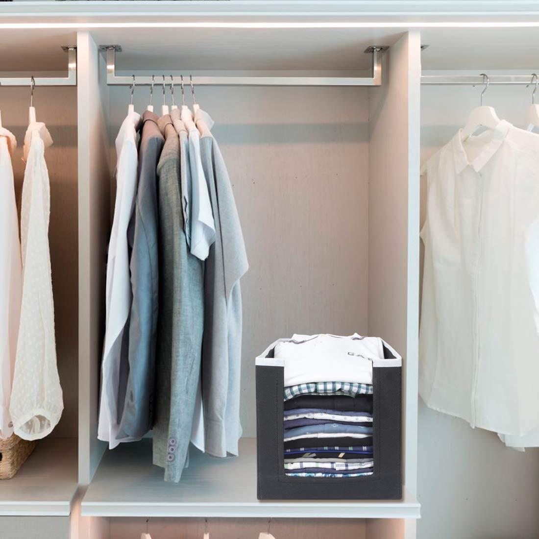 Closet Organizer - Foldable Shirts and Clothing Organizer Stackers(Pack of 3) Assorted Color - Buyna