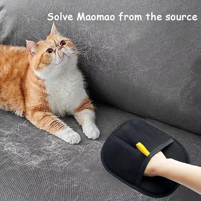 Pet Hair Removal Gloves (Pack of 2) - Buyna