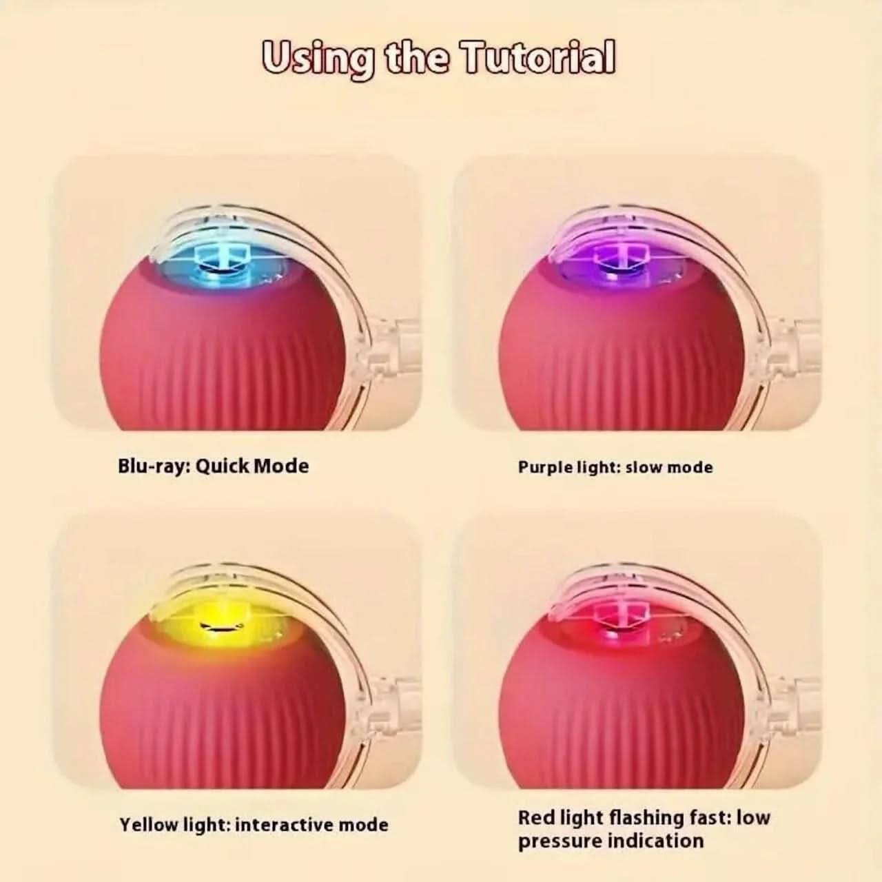 Rechargeable Automatic Cat Teaser Ball Toy – 360° Self - Moving LED Rolling Ball for Kittens & Dogs (Interactive Pet Toy) - Buyna