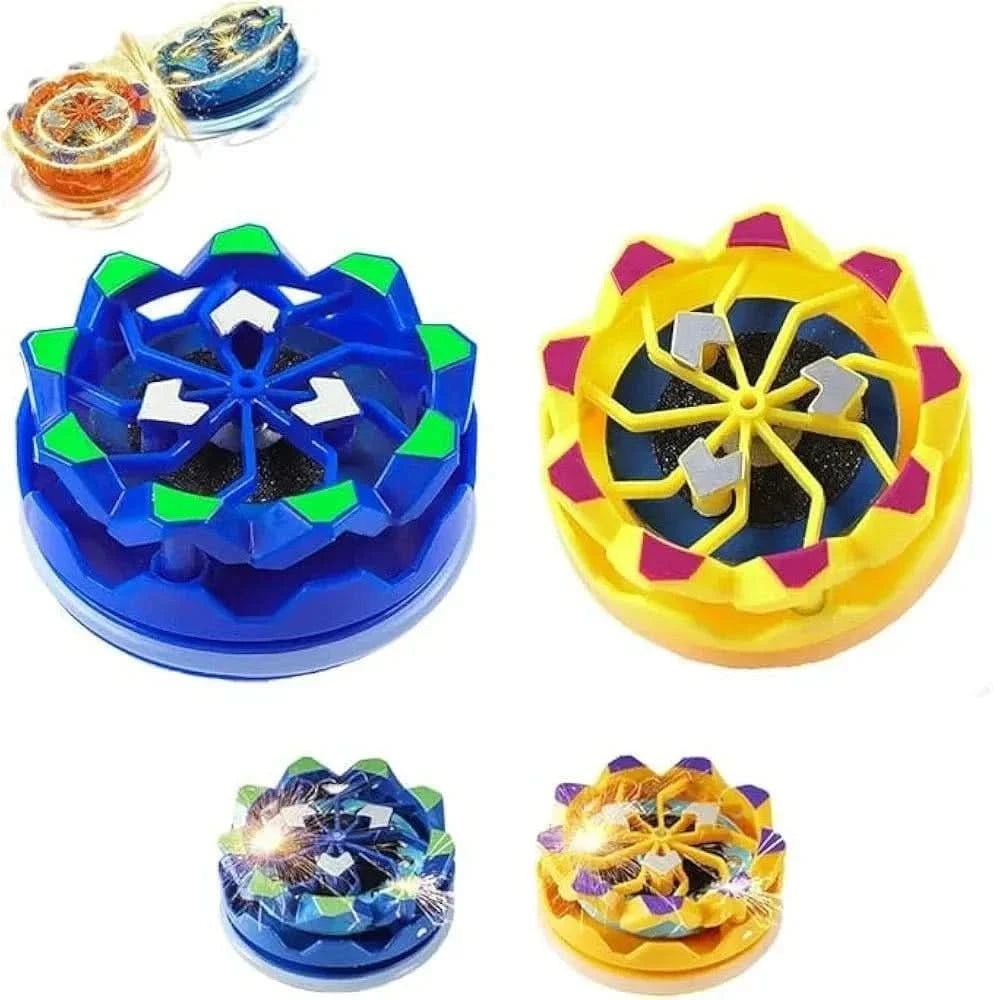 Sparkling Spinner Top – Firework Gyro Toy for Kids | Dazzling Fidget Spinner with Spark Effects | Manual Rotation Toy - Buyna