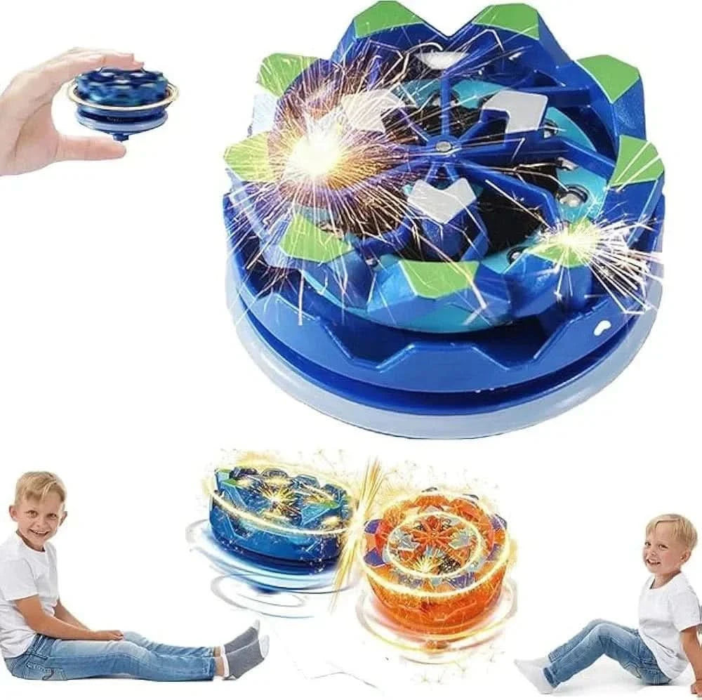 Sparkling Spinner Top – Firework Gyro Toy for Kids | Dazzling Fidget Spinner with Spark Effects | Manual Rotation Toy - Buyna