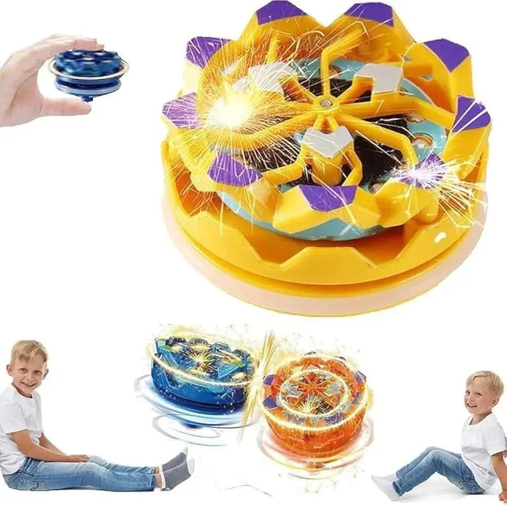 Sparkling Spinner Top – Firework Gyro Toy for Kids | Dazzling Fidget Spinner with Spark Effects | Manual Rotation Toy - Buyna